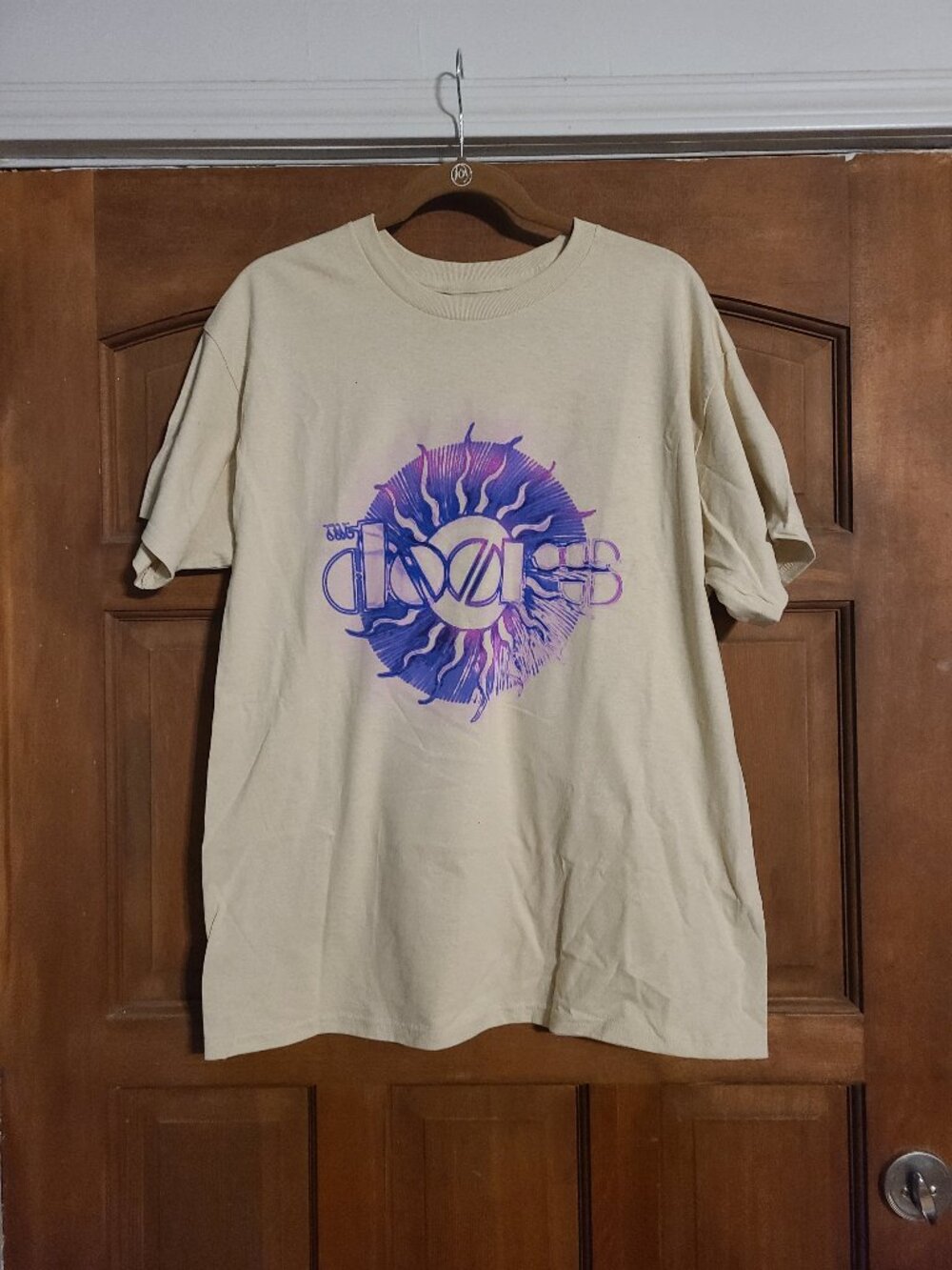 The Doors Logo Official Merchandise T-Shirt SZ L NWT Purple Sun